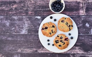 Cookies de Iogurte e Blueberry