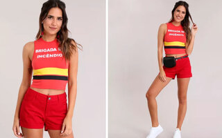 Regata cropped bombeira