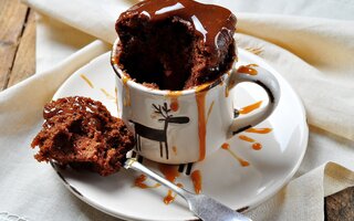 Bolo de caneca de chocolate