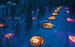 Um iglu perfeito para ver a aurora boreal