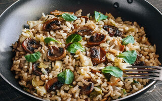 Risotto de Cogumelos com Bacon