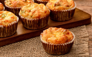 Muffin de batata-doce com frango