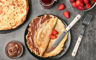 Crepe de Nutella com morango