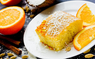 Bolo de laranja com gengibre