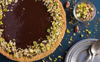 Torta de chocolate e castanhas