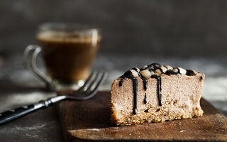 Cheesecake de chocolate e café