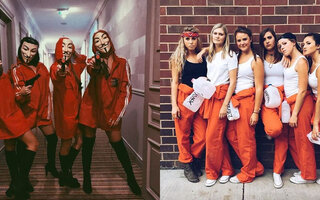 Fantasias das séries 'La Casa de Papel' e 'Orange is the New Black'