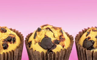 Muffin de baunilha e chocolate