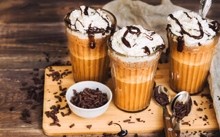 Milk shake de café e chocolate
