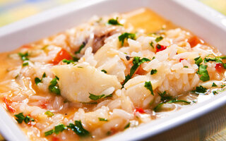 Risoto de bacalhau