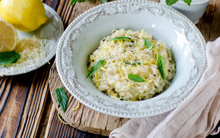 Risoto de limão com queijo