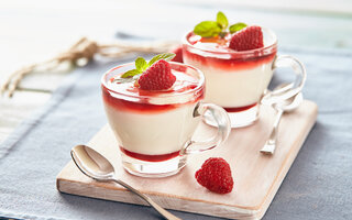 Panna cotta de morango