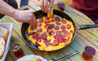 Omelete de pepperoni