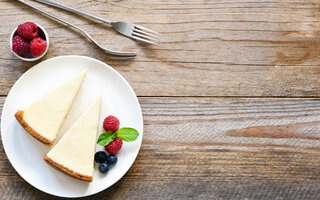 Cheesecake de ricota e morango