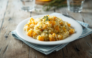 Risoto de abóbora com gorgonzola