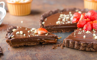 Torta de chocolate com caramelo