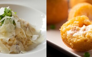 Risoto Quatro Queijos + Bolinho de Risoto