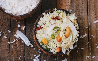 Arroz de Bacalhau e Coco