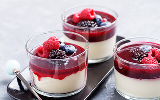 Panna cotta de mirtilo