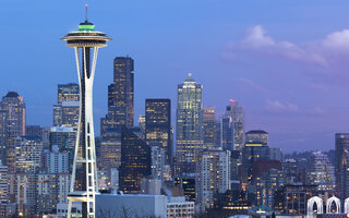 Ver a cidade do alto da Space Needle