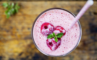 Milk Shake de baunilha com licor de framboesa