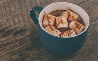 Chocolate quente com marshmellow