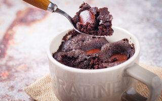 Bolo de caneca de chocolate