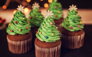 Cupcake Árvore de Natal