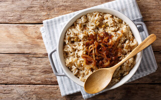 Arroz de Festa com Lentilhas e cebolas caramelizadas