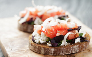 Bruschetta de alho-poró