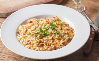 Risoto de Linguiça com Queijo Coalho