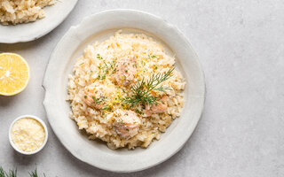 Risoto de Palmito e Salmão