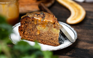 Bolo de Banana com Farelo de Aveia Sem Glúten