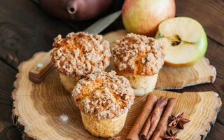 Muffin de Farinha Láctea, Maçã e Laranja