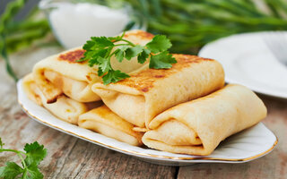 Crepe de frango cremoso