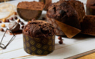 Panetone de chocolate e Amarena