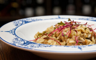 Risoto de frango e funghi