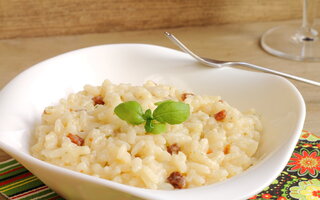 Risoto de parma e figo