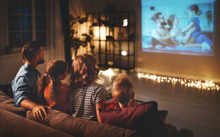 Sessão de cinema em casa