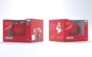 Pack com caneca Le Creuset e trufas LINDOR ao Leite, da Lindt