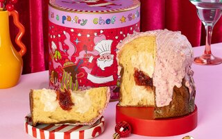 Pandoro de Yuzu e Morango, da Mica Chocolates