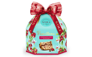 Panettone Cranberry com recheio de Chocolate, da S'OUi