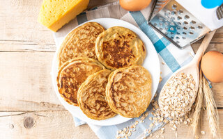 Massa de panqueca fit com aveia