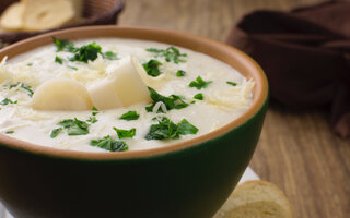 Creme de palmito com brócolis