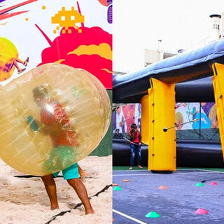 Na Cidade: São Paulo recebe novo espaço de lazer ao ar livre com brinquedos infláveis e diversas atividades esportivas