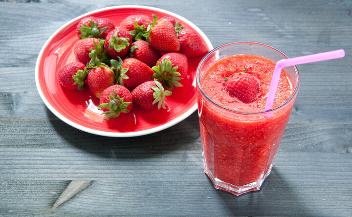 Vitamina de Morango e Aveia