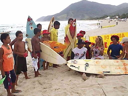 Escola de Surf do professor Marco Aurélio