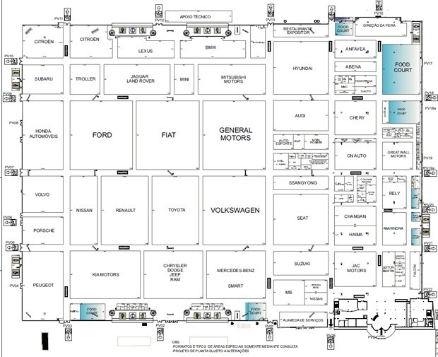 Mapa Salão do Automóvel