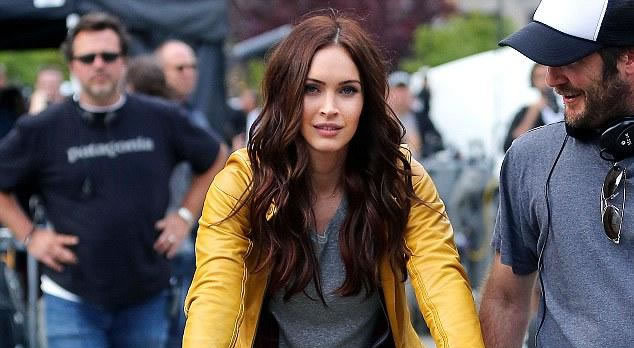 Megan Fox no set de "As Tartarugas Ninja" (2014)