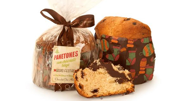 Panettone de chocolate belga, da Chocolat Des Arts